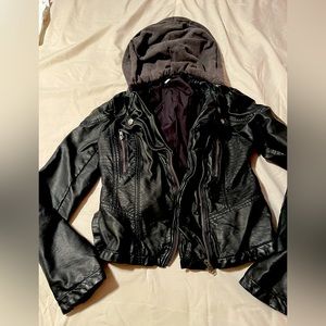 Free People Vegan leather jacket